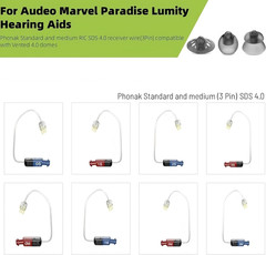 20 Pcs Phonak Power 4.0 Dome Small (0.39 Inch=10Mm),Phonak Hearing Aid Accessori