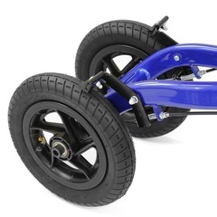 AllCure Quad Wheel All Terrain Foldable Medical Knee Walker Scooter Blue