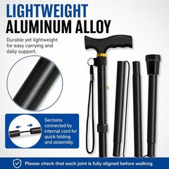 Lightweight Adjustable Walking Stick, 5 Height Levels – Essential Walking Aid