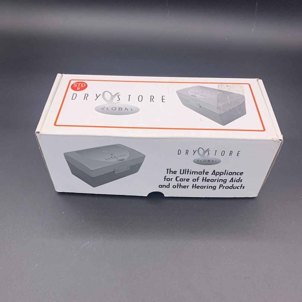 Dry & Store Global II Hearing Aid Conditioner Dryer DryBrik Box Cord NIB TRG-AA
