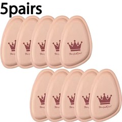 5 Pairs Non-Slip Crown Forefoot Pads – Pain Relief Half Insoles for Women
