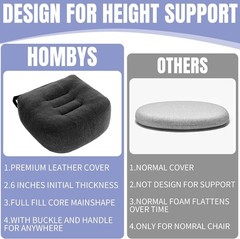 HOMBYS Extra Thick Chair Cushions for Office,6.5 in Breathable Adult Booster …