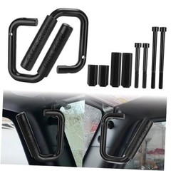 Front Grab Bar Grab Handles, Front Grab Handle Kit Black Textured Compatible