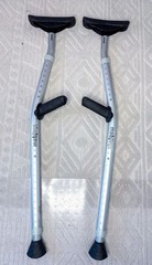 Mobilegs Ergonomic Crutches Adult – Adjustable 4’9″- 6’4″ 300LB Max Adjustable