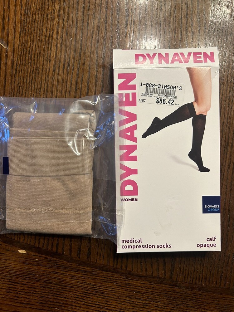 Dynaven Calf High 20-30mmHG. Size-ML SIGVARIS Compression Socks LIGHT BEIGE(NEW)