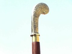 Vintage King Brass Designer Walking Stick Cane for Men and Women Brass Victorian