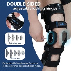 Nvorliy Hinged ROM Knee Brace Left Medium ACL MCL PCL Support OA Arthritis