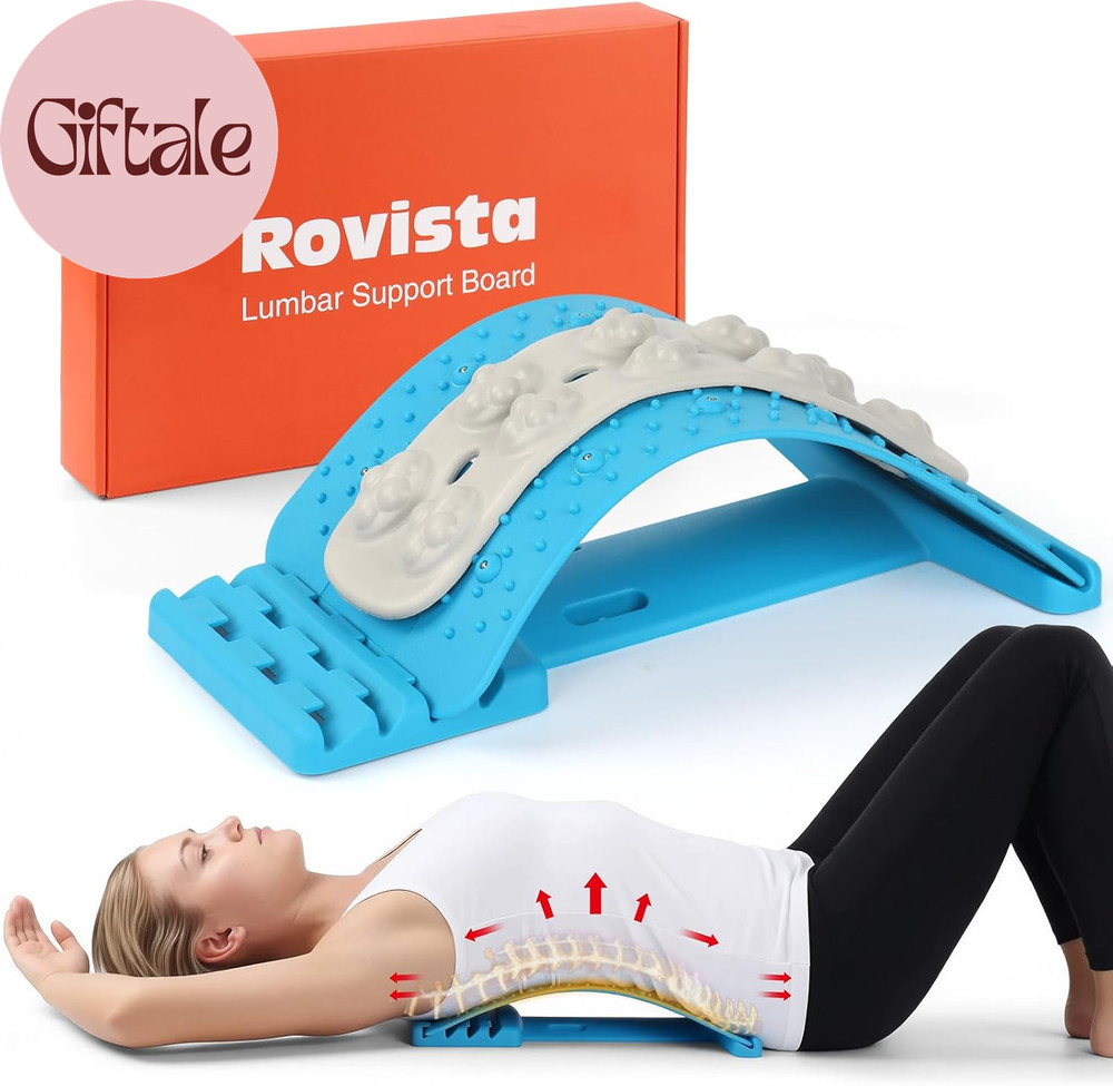 Premium Back Stretcher for Lower Back Pain Relief – 4-Level Adjustable Lumbar Su