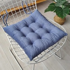Corduroy Chair Cushion With Strap Solid Color Office Chair Cushion Soft Comforta