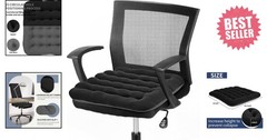 Comfortable Machine Washable Black Velvet Chair Cushion – 1 Count, 16.5×15.7