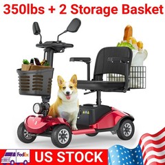350LB 4 Wheels Mobility Scooter Power Wheelchair Folding Electric Clearance SALE