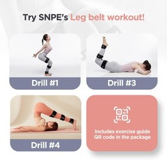 SNPE Leg Belts (M) Posture Corrector for Bowed Legs Medium (Pack of 1), Black