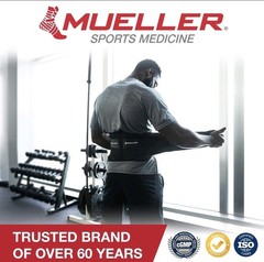 Mueller Lumbar Back Brace Support Belt Double Strap Adjustable Triangular Stable
