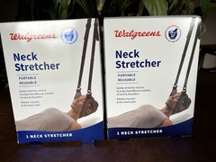 2 Walgreens Neck Stretcher Portable Reusable Adjustable Strap NEW IN BOXES