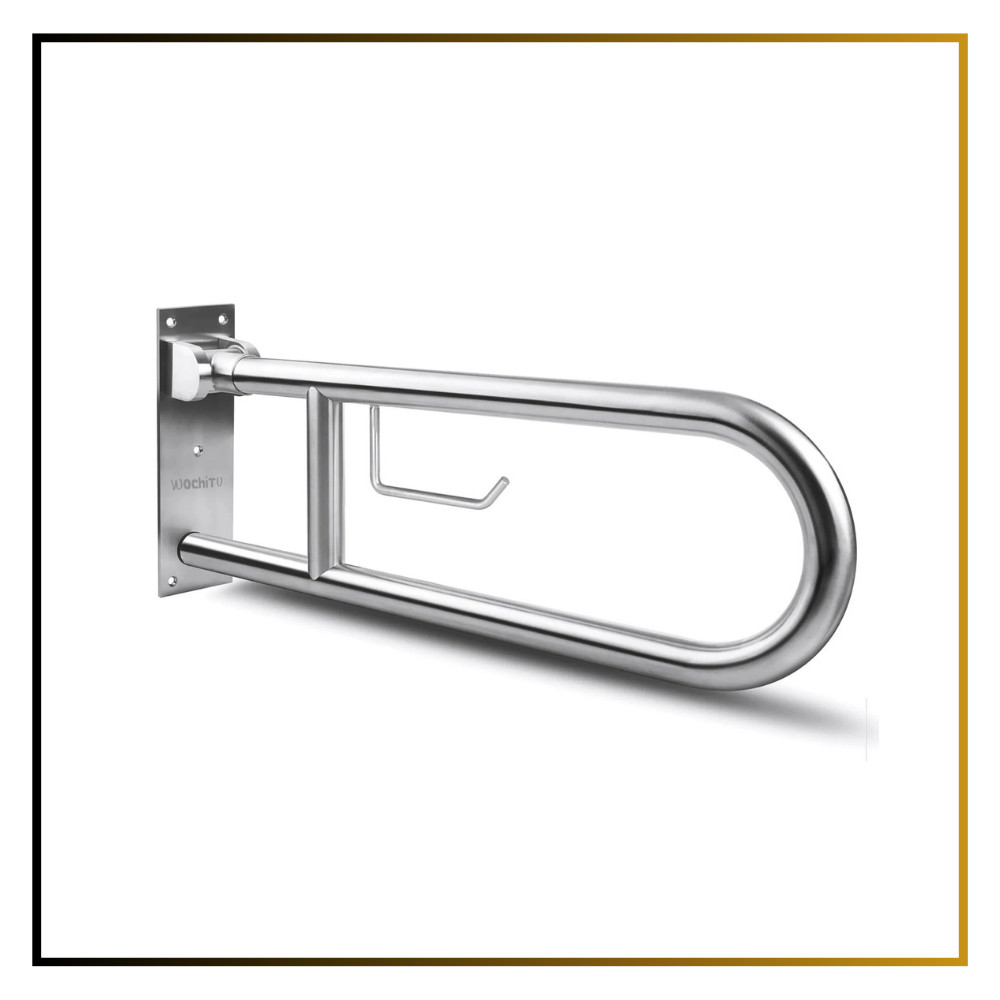 29.5″ Stainless Steel Toilet Grab Bar w/ Paper Holder Bathroom Safety Rail Handi