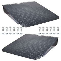 2-Pack Black Loading Ramp for Riding Mower Shed Storage Ramps for Sheds, Garages