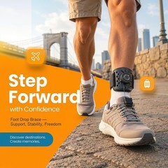 Foot Drop Brace adjustable Soft Walking Support Longer Comfort Straps Orthotics