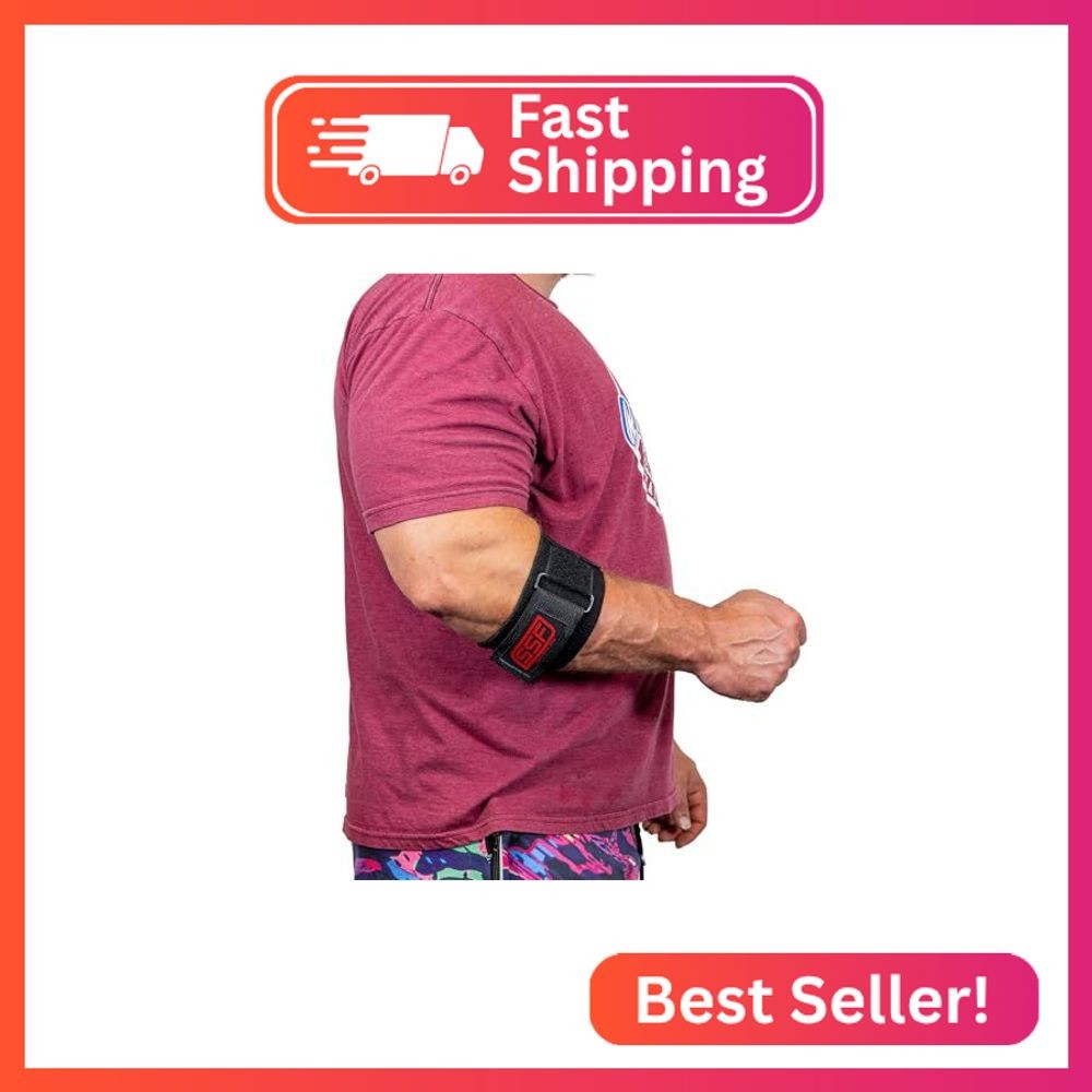 SERIOUS STEEL FITNESS Adjustable Compression Band for Elbow, Tendinitis, Golfers