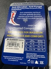 Foot Comfort Graduated Compression Over The Calf Large Anti-Microbial Socks