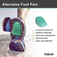 Tuli’s Heavy Duty Heel Cups – Shock Absorption Plantar Fasciitis Relief (1 Pair)