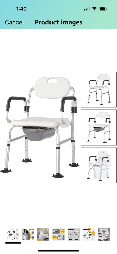 Trondiver Shower Chair With Potty, 350 Lb Capacity, brand new unopened box