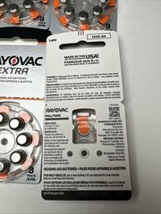 72 Rayovac Extra Advanced Size 13 Hearing Aid Batteries 1.45V Zinc Air Exp 2027