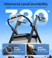 Z11 Rollator Walker with Seat, 380 lbs, Foldable Lightweight All-Terrain