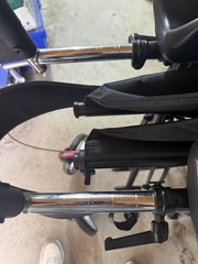Oasis Space Upright Walker With Seat Padded Arm Rests Hand Brakes Adjustable