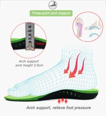 Orthotic Shoe Insoles Inserts Flat Feet High Arch Support for Plantar Fasciitis