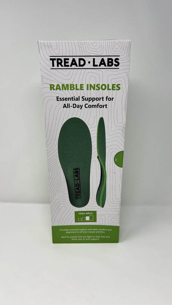 Tread Labs Ramble Insoles for High Arches – US Women 5-5.5 Men 4-4.5 – New