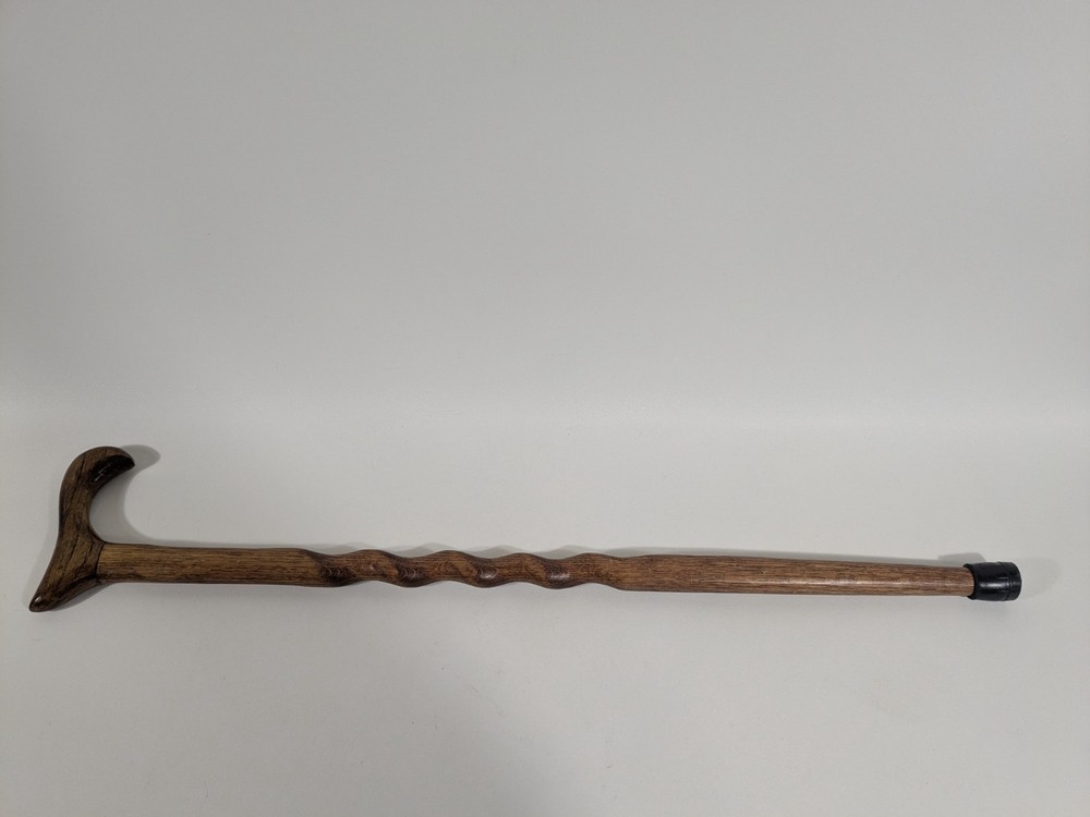 Twisted Oak Walking Cane Handcrafted Wood Cane Wooden Walking Cane 33″