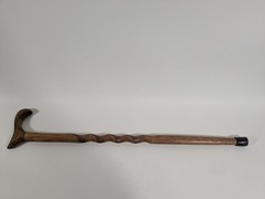 Twisted Oak Walking Cane Handcrafted Wood Cane Wooden Walking Cane 33″