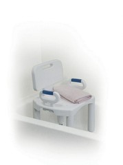 Drive Shower/Bath Chair Backrest Padded Arms Non-Slip Adjustable Height White