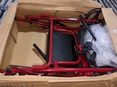 drive Duet Transport Chair Rollator Walker 300 lbs. Aluminum Burgundy 795BU