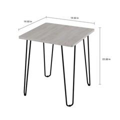 Modern End Table Hairpin Legs – Industrial-Style Woodgrain Finish And Steel
