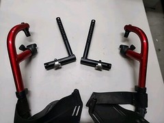 Quickie Iris Tilt-In-Space Manual Wheelchair Footrest With RECEIVERS