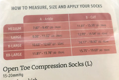 SOLiMO Open Toe Compression Socks Sheer Knee High 1 Pair BEIGE 15-20 size L