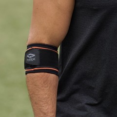 Compression Knit Tennis/Golf Elbow Sleeve with Support and Strap, Black/Grey,…