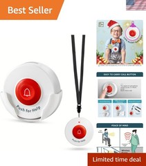 Elderly Safety Call Button – Touch-Controlled & Wall Mount for Caregiver Paging