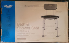 Equate Bath Chair and Shower Chair with Back – Shower Seat for Elderly, Handicap