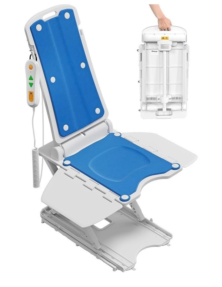 Electric Chair Lift – Floor Lift for Elderly Falls, Support Up to 308 LB, IPX8 W