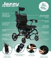 Pride Mobility Jazzy Carbon HD Folding Travel Power Wheelchair