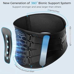Soft Breathable Lumbar Support Belt for Herniated Disc & Sciatica Relief, Medium