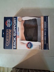 Copper Fit Rapid Relief Back Support 3-in-1 Adjustable Hot/Cold Therapy One Size