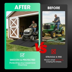 900 LB Shed Ramp Heavy-Duty Loading Ramps Curb Ramp for Lawn Mower Anti-Slip