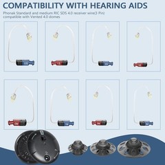 20pcs Phonak Open Hearing Aid Domes Medium Size (0.35 Inch=9mm) Ideal for Phonak