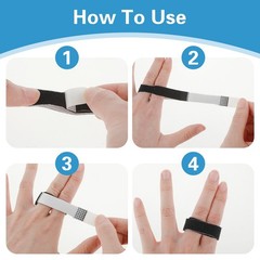 Gjinxi 10 Pack Tape Finger Straps With Padded Hook and Loop Finger Buddy Stra…