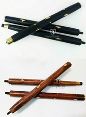 Set Of 2 Victorian 3 Fold Vintage Brass Wood Walking Stick ONLY For Cane Handle