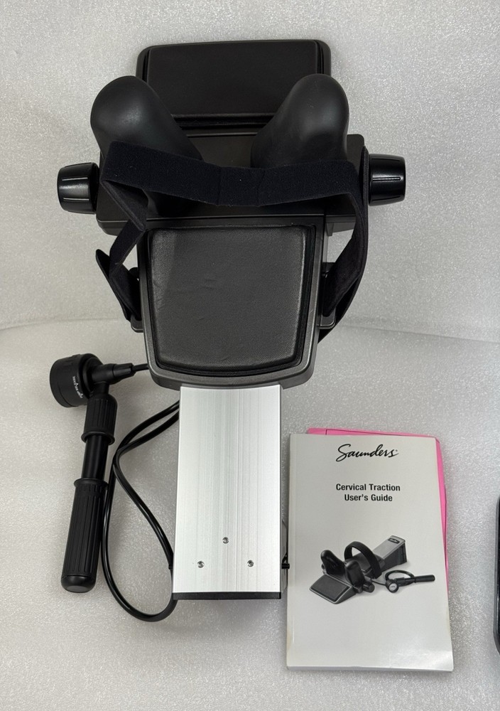 Saunder Cervical Neck Traction Home Trac Deluxe Device W/Case