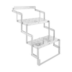 Aluminum Alloy Scissor Stairs Foldable Step Ladder 2 Steps Ladder for RV/Camper